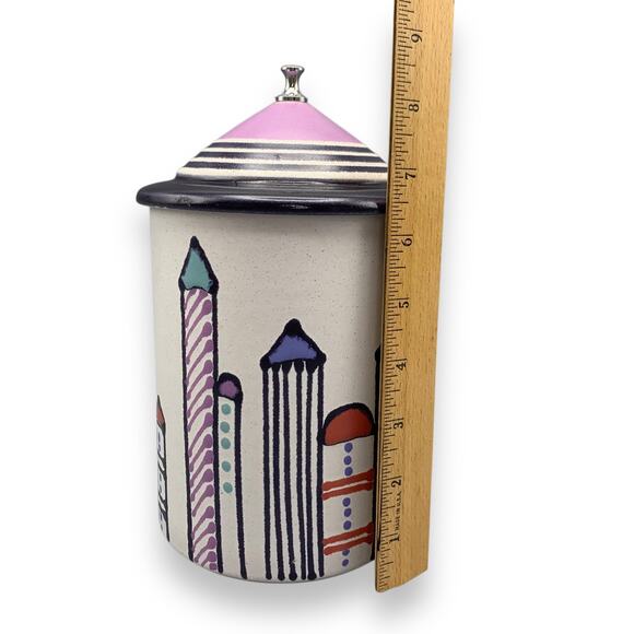 KMK 90s Canister Germany Modern Art Keramik Kupfermühle Architecture Design 8" - Picture 9 of 10